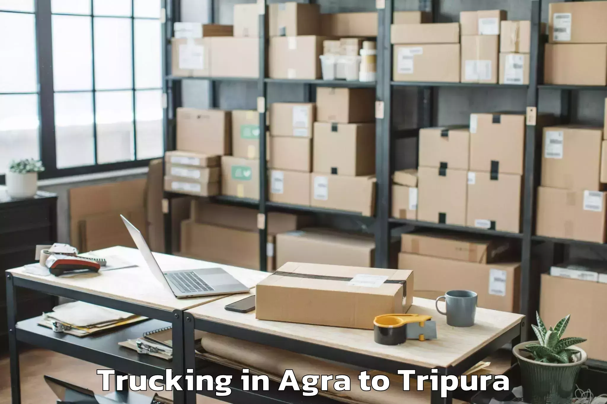 Easy Agra to Hezamara Trucking Booking